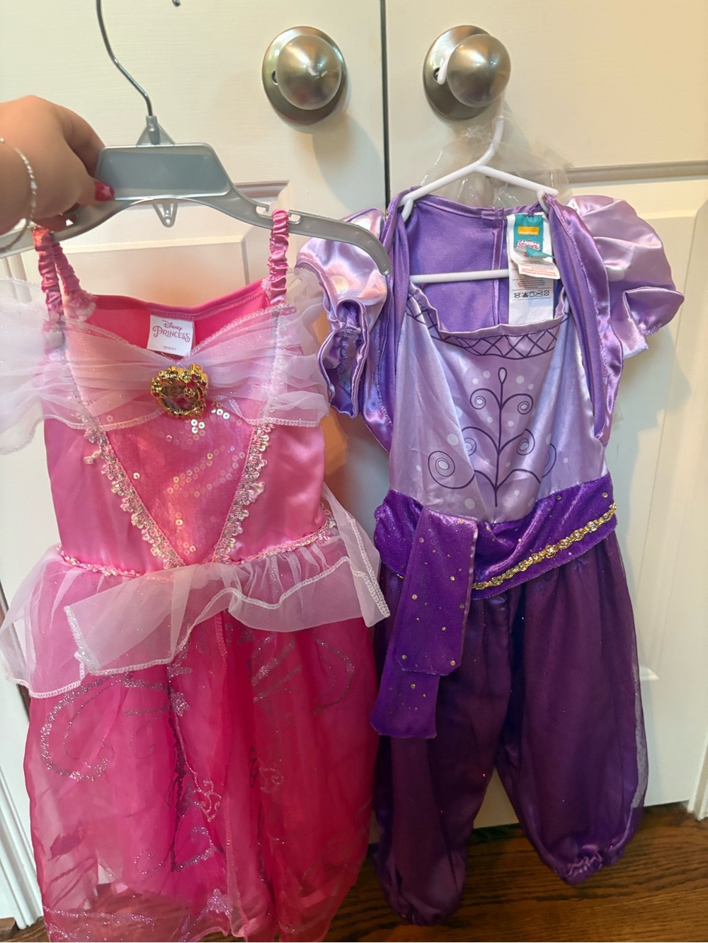 Disney Pink Princess Tulle Dress & Purple Shimmer Shine Costume Set